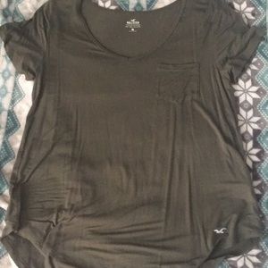 Olive Green Hollister V-Neck